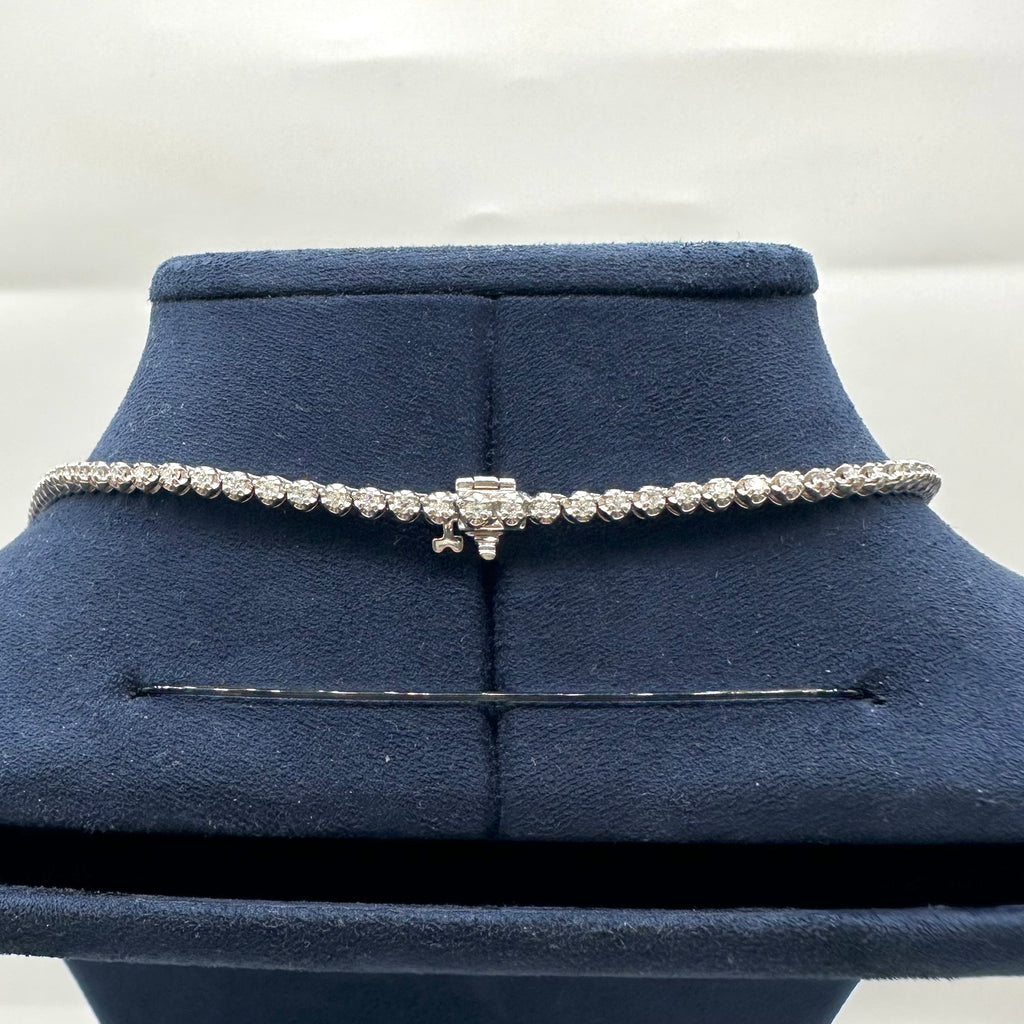 14K White Gold 6.20CT Natural Round Diamond Graduated Tennis Necklace – 16.5” DN0052 ATJJ