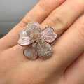 14K Rose Gold Pink Mother of Pearl & Diamond Ring – 1.41CT G/VS2  PJR68698-KP-001 IZET __etsy:8112727629