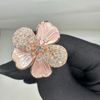 14K Rose Gold Pink Mother of Pearl & Diamond Ring – 1.41CT G/VS2  PJR68698-KP-001 IZET __etsy:8112727705
