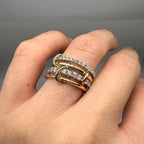 14K Yellow Gold 1.96CT Diamond Link Ring PJR68332A-2-001 GGNN __etsy:8072251350