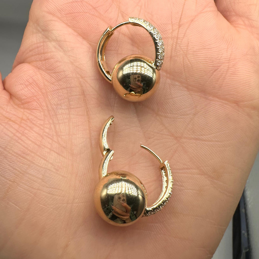 14K Yellow Gold Natural Diamond Earrings – 0.87CT G/VS2 KVE00328-012 IAEJ __etsy:8112413475