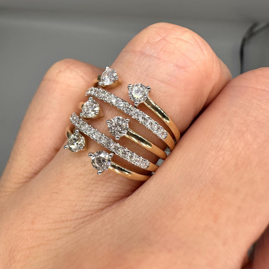 14K Yellow Gold Natural Diamond Ring – 1.19CT G/VS2 PJR6300-003 ISZE __etsy:8112617383