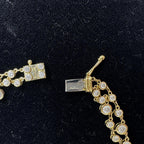 14K Yellow Gold Necklace with 6.89CT Round Diamonds ARJNL0004-003 __etsy:8045804246