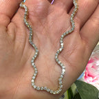 14K Yellow Gold Necklace with 9CT Round Diamonds ARJN0006-004 __etsy:8045746190