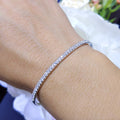 14K White Gold Diamond Bangle Bracelet – 0.83CT | PJB3661