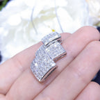 5.00ct Princess Cut Diamond Pendant 18K White Gold DP039