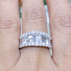 2.50 CT Baguette and Round Diamonds Statement Ring DR050