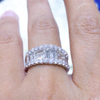 2.50 CT Baguette and Round Diamonds Statement Ring DR050