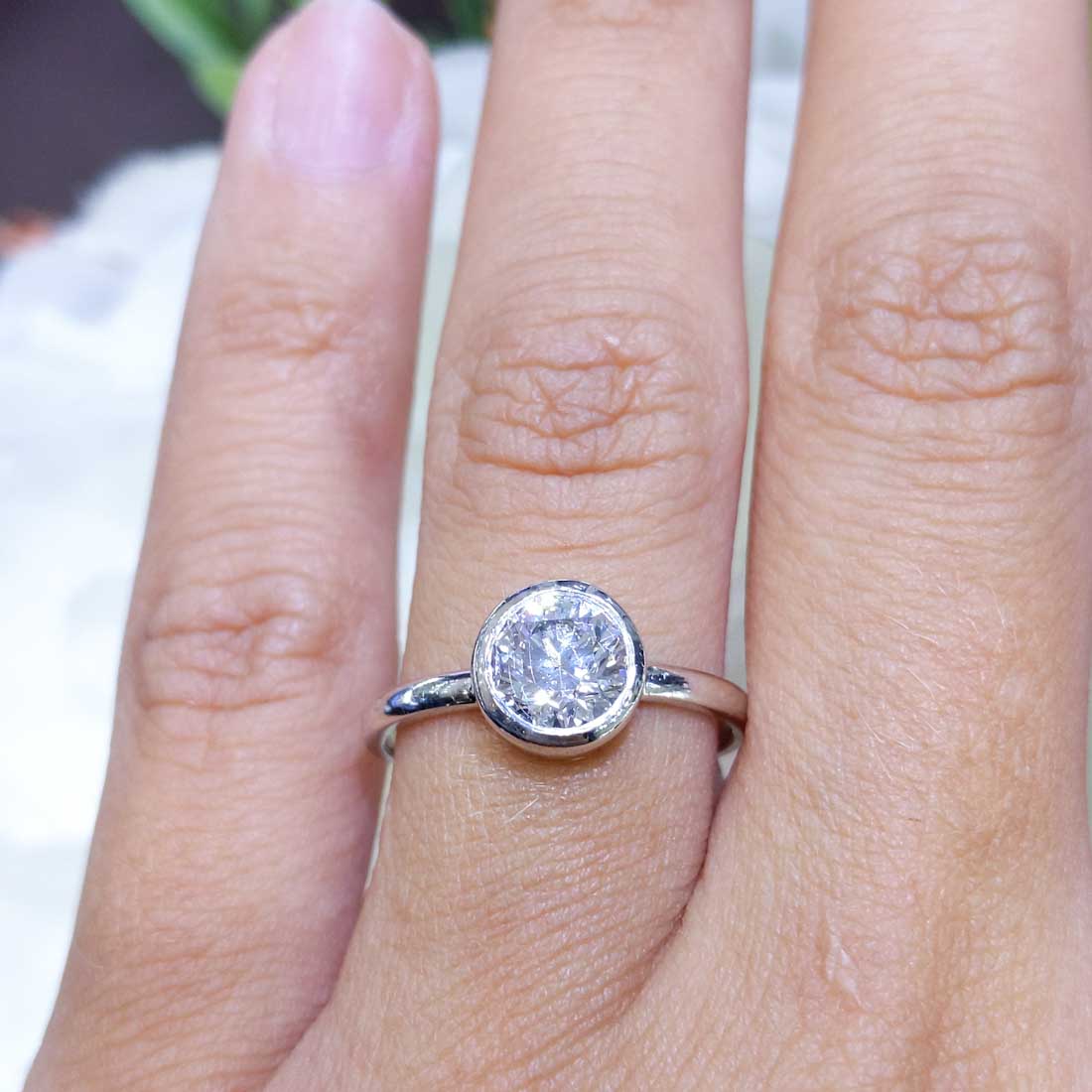 0.73CT Solitaire Round Diamond Engagement Ring RDER178