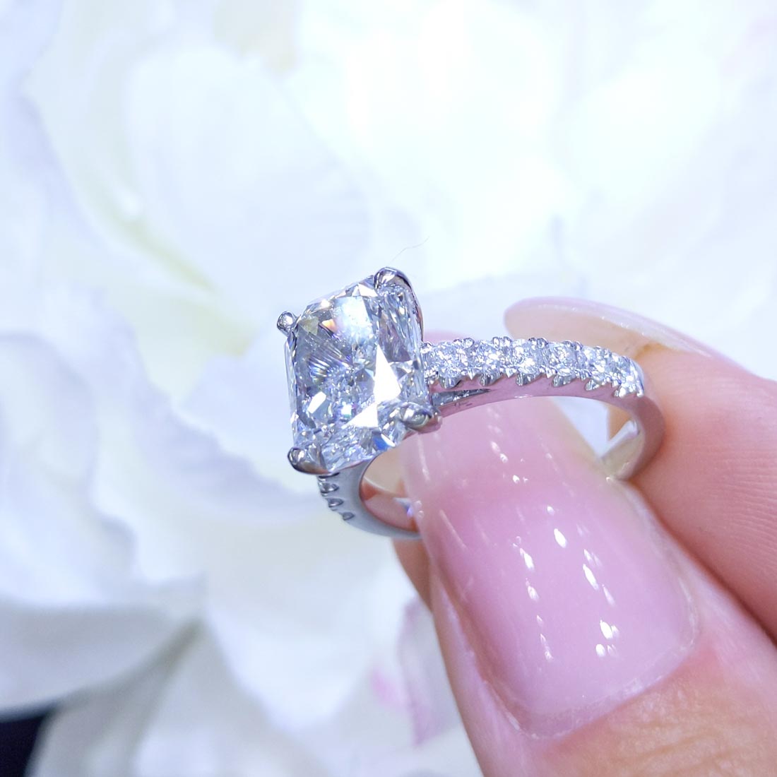 AGI Certified 4.50CT LG CE Diamond Engagement Ring RADER010