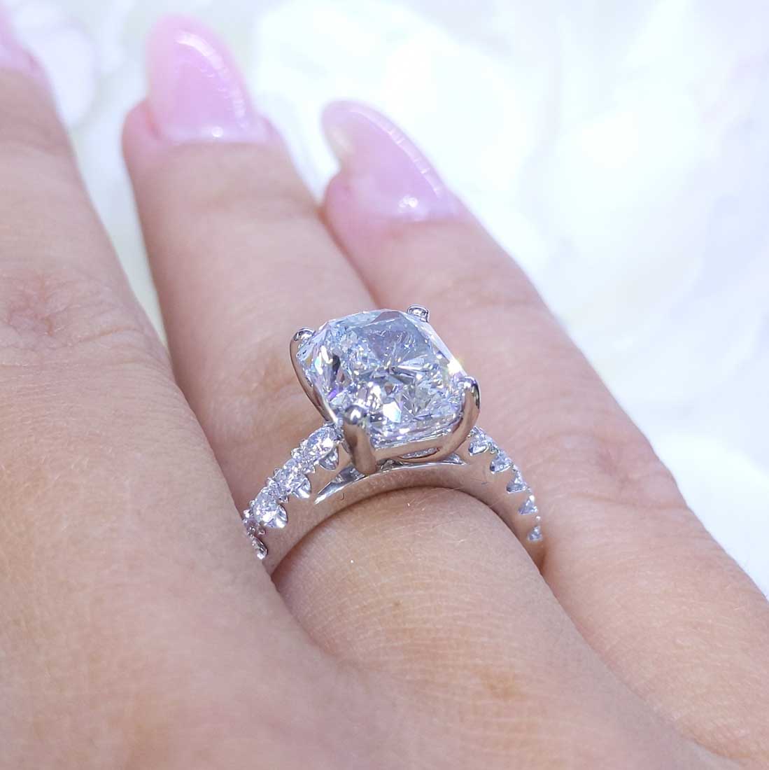 AGI Certified 4.50CT LG CE Diamond Engagement Ring RADER010