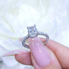 AGI Certified 2.70CT CE Radiant Cut Halo Engagement Ring RADER011