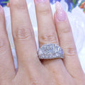 AGI Certified 5.32CT H-VS2 CE Princess Cut Diamond Engagement Ring PRER015