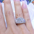 AGI Certified 5.32CT H-VS2 CE Princess Cut Diamond Engagement Ring PRER015