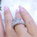 AGI Certified 5.32CT H-VS2 CE Princess Cut Diamond Engagement Ring PRER015