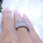 AGI Certified 5.32CT H-VS2 CE Princess Cut Diamond Engagement Ring PRER015