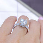 EGL Certified 3.28CT CE Cushion Cut Diamond Engagement Ring CUSHDR0015