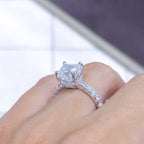 EGL Certified 3.28CT CE Cushion Cut Diamond Engagement Ring CUSHDR0015