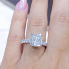 EGL Certified 3.28CT CE Cushion Cut Diamond Engagement Ring CUSHDR0015