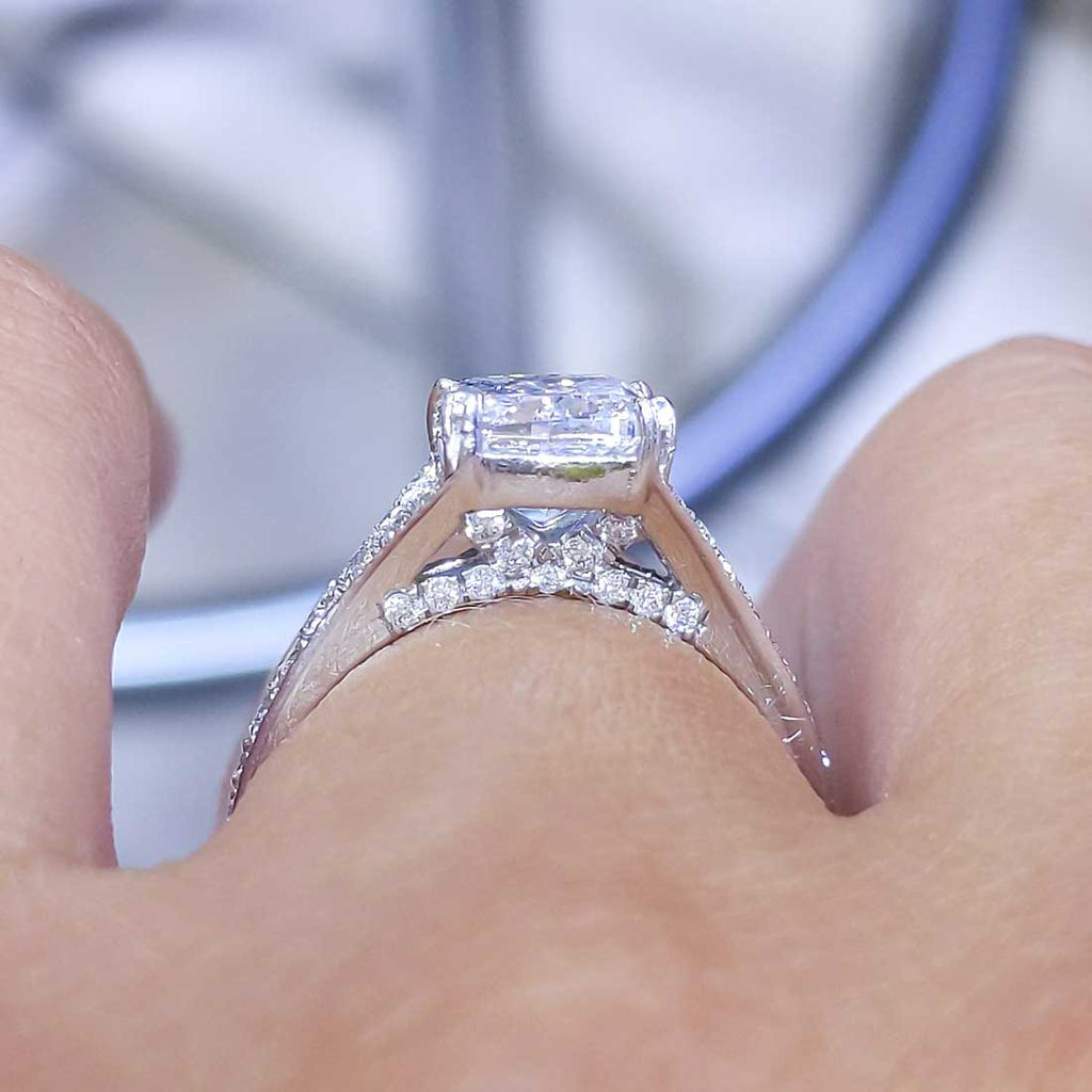 EGL Certified 1.20 CT CE Cushion Cut Diamond Engagement Ring CUSHDR010