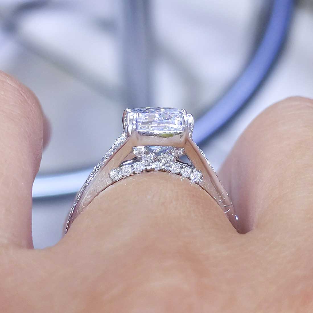 EGL Certified 1.20 CT CE Cushion Cut Diamond Engagement Ring CUSHDR010