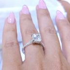 AGI Certified 2.49CT CE Cushion Cut Engagement Ring CUSHDR0020
