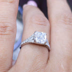 EGL Certified 1.20 CT CE Cushion Cut Diamond Engagement Ring CUSHDR010