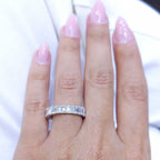 4.18CT Emerald Cut Platinum Eternity Wedding Band BA508EW-1