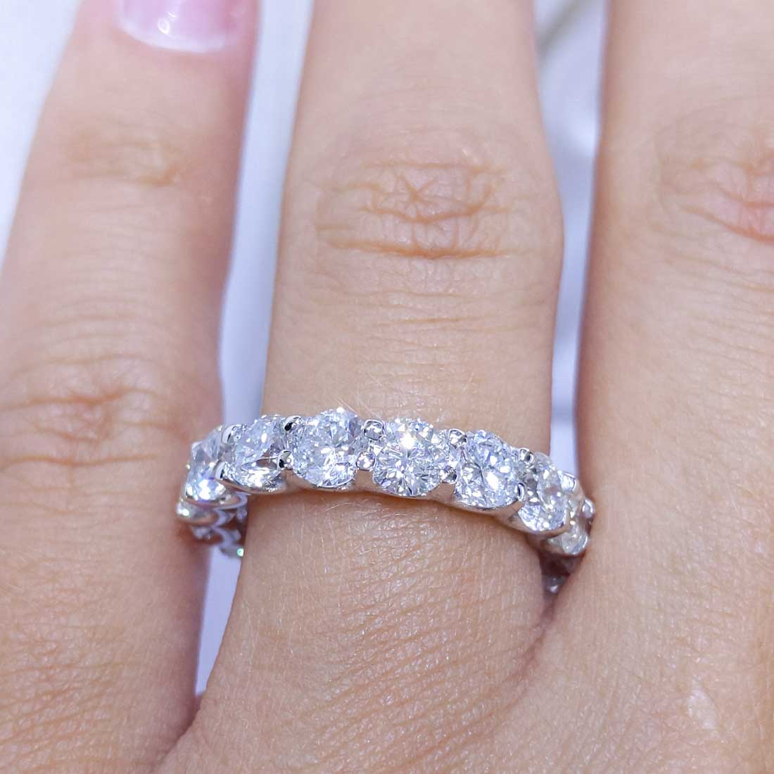 4.46CT Diamond Eternity Wedding Band WB066
