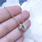 1.44ct Diamond in 18K Rose, White and Yellow Gold Pendant