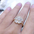0.69CT Diamonds in 14K Yellow Gold Floral Ring PJR58537A