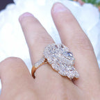 18K Rose Gold Rose Cut Diamond Fashion Ring – 3.65CT | DR138