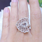 18K Rose Gold Rose Cut Diamond Fashion Ring – 3.65CT | DR138