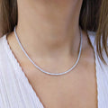 6.44ct Tennis Diamond Necklace in 14K White Gold PJN5202A