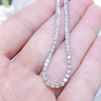6.44ct Tennis Diamond Necklace in 14K White Gold PJN5202A