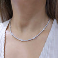 2.64ct Baguette and Round Cut Diamond Necklace in 14K White Gold PJN4893WG