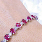 18K White Gold Ruby and Diamond Bracelet with 12.70CT Rubies and 2.50CT Diamonds FB18534R