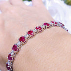 18K White Gold Ruby and Diamond Bracelet with 12.70CT Rubies and 2.50CT Diamonds FB18534R