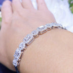 2.97CT Baguette and Round Diamond Bangle in 14K White Gold PJB4927WG