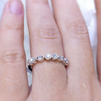14K White Gold Round Diamond Wedding Band – 0.32CT | YKR01499WG