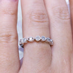 14K White Gold Round Diamond Wedding Band – 0.32CT | YKR01499WG