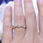 18K Rose Gold Round Diamond Eternity Stackable Ring – 1.00CT | WB413