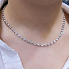 2.82ct Baguette and Round Cut Diamond Necklace NE0110WG