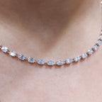 2.82ct Baguette and Round Cut Diamond Necklace NE0110WG