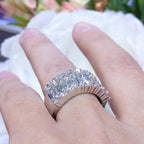 14K White Gold Round & Baguette Diamond Band – 3.58CT H/SI | AAZ985
