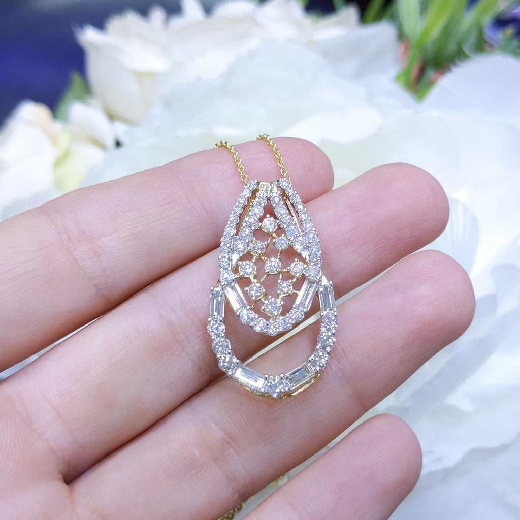 2.00ct Diamond 14K Yellow Gold Pendant DP106