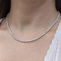 6.67ct Tennis Diamond Necklace in 14K White Gold PJN5294WG