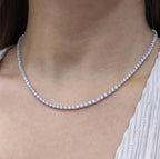 6.67ct Tennis Diamond Necklace in 14K White Gold PJN5294WG