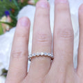 18K White Gold Round Diamond Band – 0.25CT | WB437