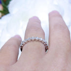 18K White Gold Round Diamond Band – 0.25CT | WB437